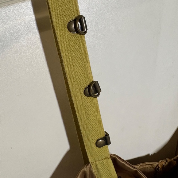 Just In Time USA Gold Satin Lace Up Dress - Picture 3 of 4